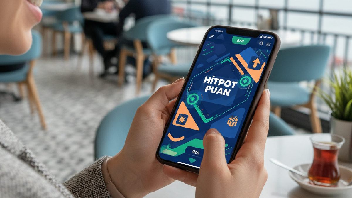 Hitpot mobil uygulamasından puan kazanma fırsatlarını değerlendiren bir kullanıcı.