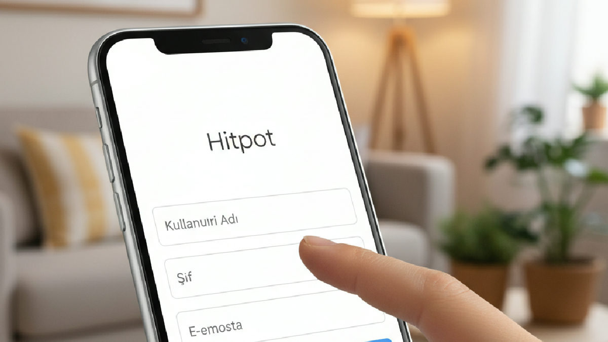 Mobil cihazlar üzerinden Hitpot üyelik oluşturma oldukça kolaydır.