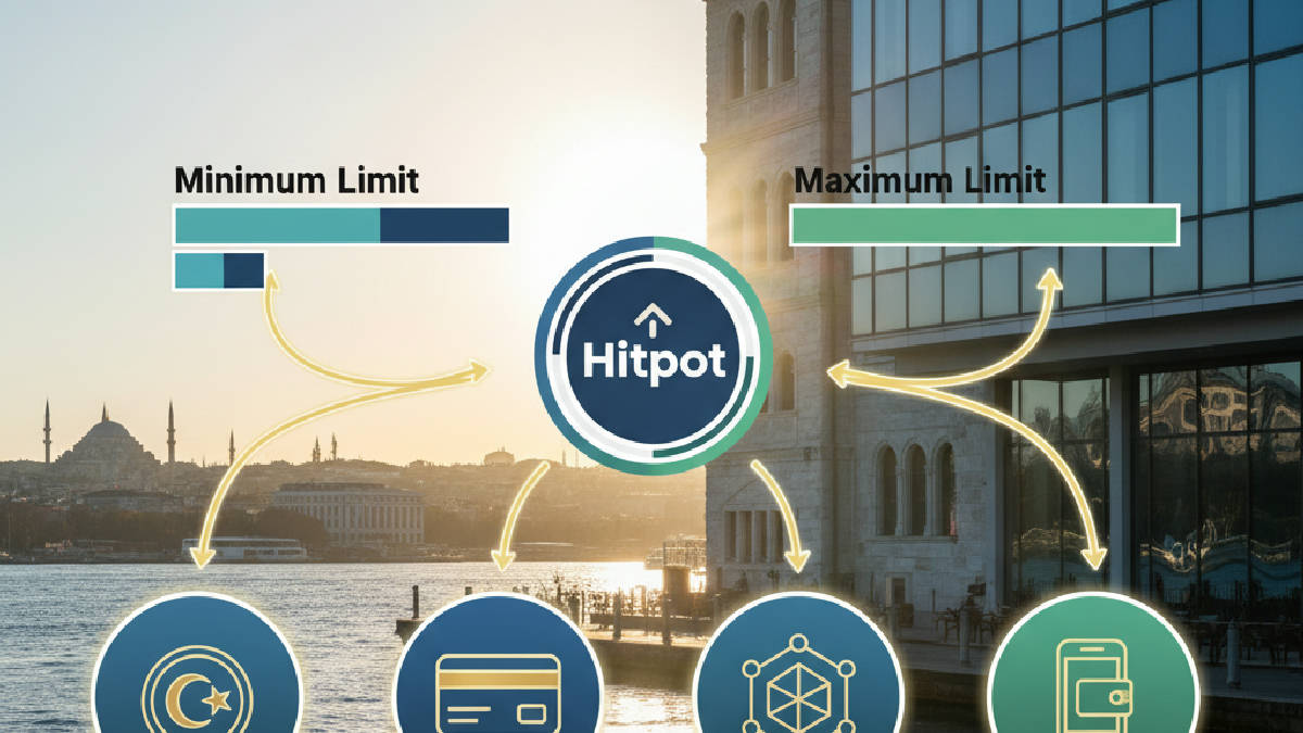 Hitpot yatırım limitleri ve yöntemlerini gösteren bilgilendirici bir grafik.